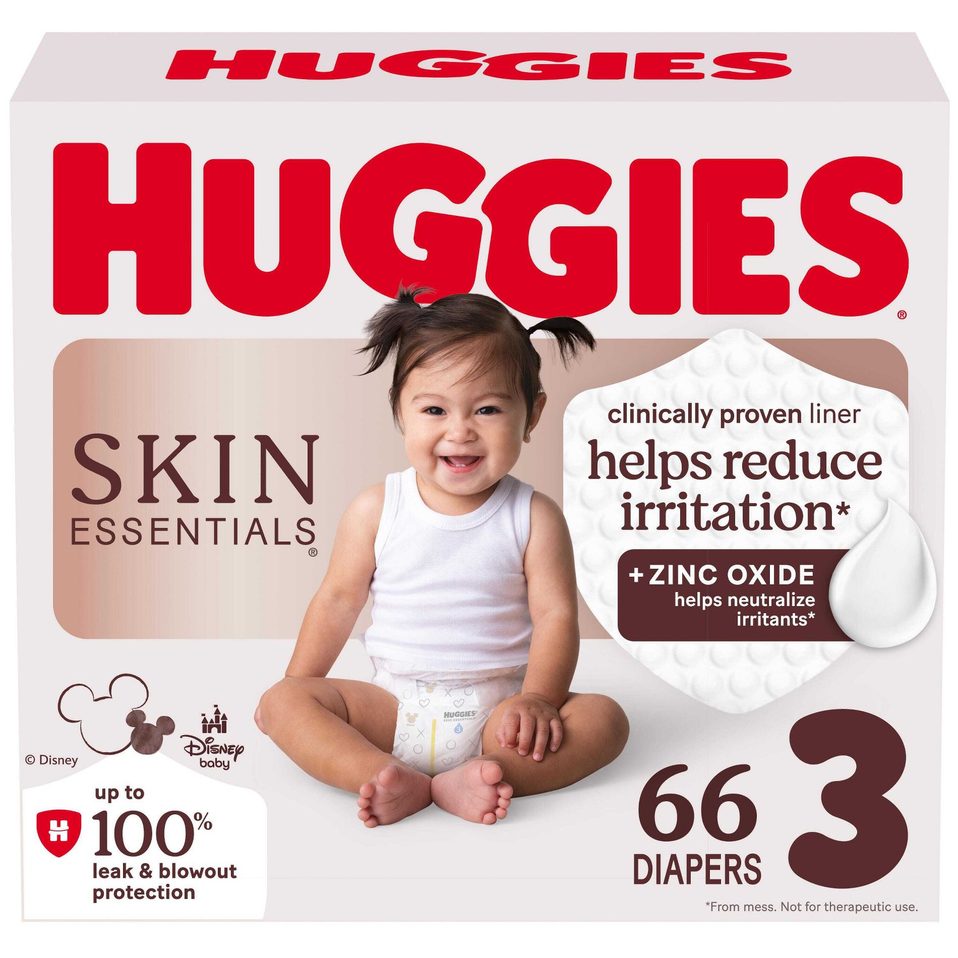 Huggies Skin Essentials Luxury Diapers - Size 3 - 66ct