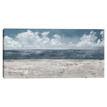 24" x 48" Beach Layers Light by Studio Arts Canvas Art Print - Masterpiece Art Gallery