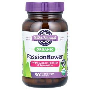 Oregon's Wild Harvest Organic Passionflower, 800 mg, 90 Organic Vegan Capsules (400 mg per Capsule) - 1 of 2