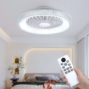 HUMHOLD 20" Ceiling Fans with Lights and Remote, Low Profile Ceiling Fan with 6 Wind Speed - 1 of 4