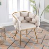 NicBex Velvet Accent Chair Modern Lounge Upholstered Armchair with Metal Legs for Bedroom,Living Room,Office - 2 of 4