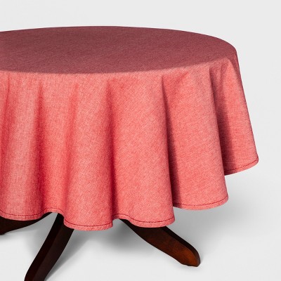 70R Chambray Hemstitch Tablecloth Red - Threshold™ – Target Inventory  Checker – BrickSeek