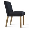 Upholstered Armless Dining Chairs Set of 2, Parsons Dining Room Chairs with Wood Legs, Linen Padded Kitchen Chairs for Dining Room - Panipeachy - 4 of 4