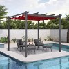 PURPLE LEAF Pergola Outdoor Retractable Pergola with Sun Shade Canopy Patio Metal Grape Trellis Pergola Grill Shelter Pergola for Porch Garden Yard - 2 of 4
