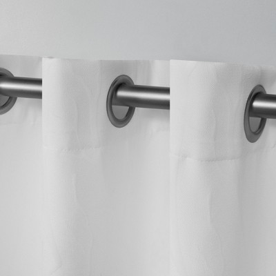 Winter White Linen Blackout Grommet Curtain Panels, 52" x 96"