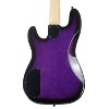 Sawtooth EP Series Electric Bass Guitar with Gig Bag & Accessories, Trans Purple - 4 of 4