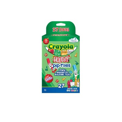 Crayola Mini Holiday Glitter PIP Magnetic Tiles 27pc Set