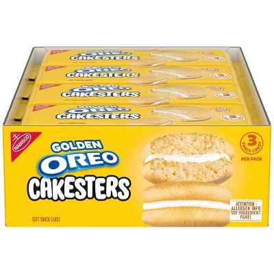 OREO Golden Cakesters, Soft Snack Cakes - 3 Snack Cakes/Pack (Pack of 8)