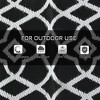 Resenkos Floor Mat Carpet,Indoor Door Mat,Reversible Outdoor Rug Carpet RV Camping Rugs with Carry Bag, 9' x 12', Black & White Clover 143" Black - 4 of 4