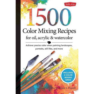  1,500 Color Mixing Recipes for Oil, Acrylic & Watercolor - by  William F Powell (Hardcover) 