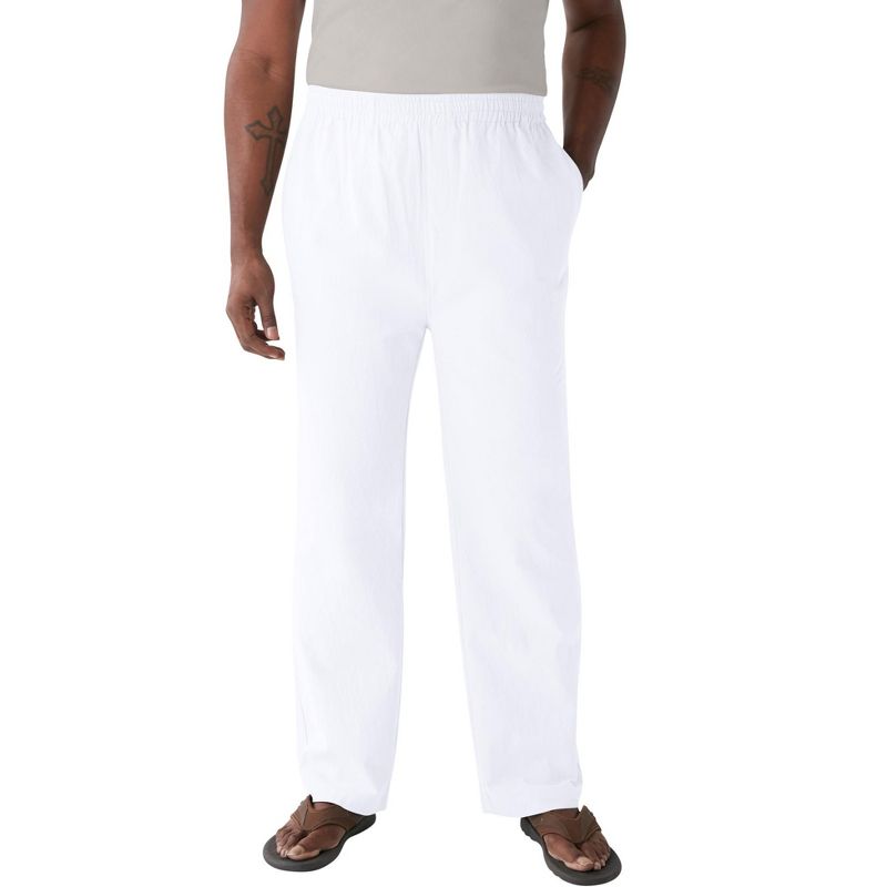KingSize Men's Big & Tall Elastic Waist Gauze Cotton Pants, 1 of 2