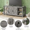 Farmhouse TV Stand for 65 Inch,TV Media Console Table with Adjustable Shelves and 2 Storage Cabinets, Wooden TV Stand for Living Room, Bedroom - 3 of 4