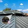 DOMETOUR 14x24FT Hardtop Gazebo, Steel Double Roof, Aluminum Frame, Curtains & Netting, for Patio/Garden/Deck, Grey - 2 of 4
