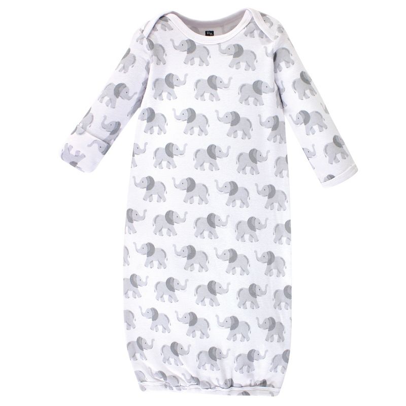 Hudson Baby Cotton Gowns, Gray Elephant, Preemie-Newborn, 2 of 6