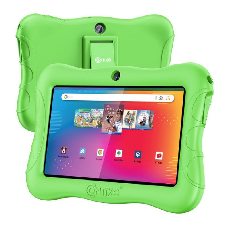 Contixo 7" Android Kids 32GB Tablet (2023 Model), Includes 50+ Disney Storybooks & Stickers, Protective Case with Kickstand, 3 of 20