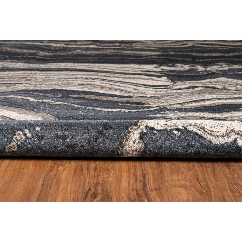 5&#39;x7&#39;6&#34; Masters Silt Rug Blue/Cream - Linon: Power-Loomed, Contemporary, Polypropylene Accent Rug with Latex Backing, 4 of 6