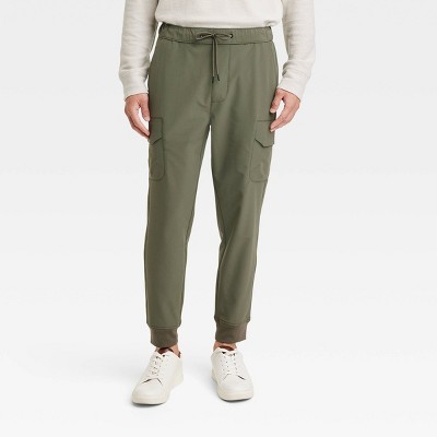 Men's Tapered Tech Cargo Jogger Pants - Goodfellow & Co™ Olive Green XS