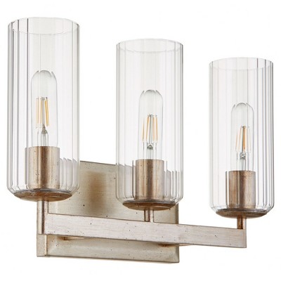 Quorum Lighting Merrick 3 - Light Vanity in  Aged Silver Leaf