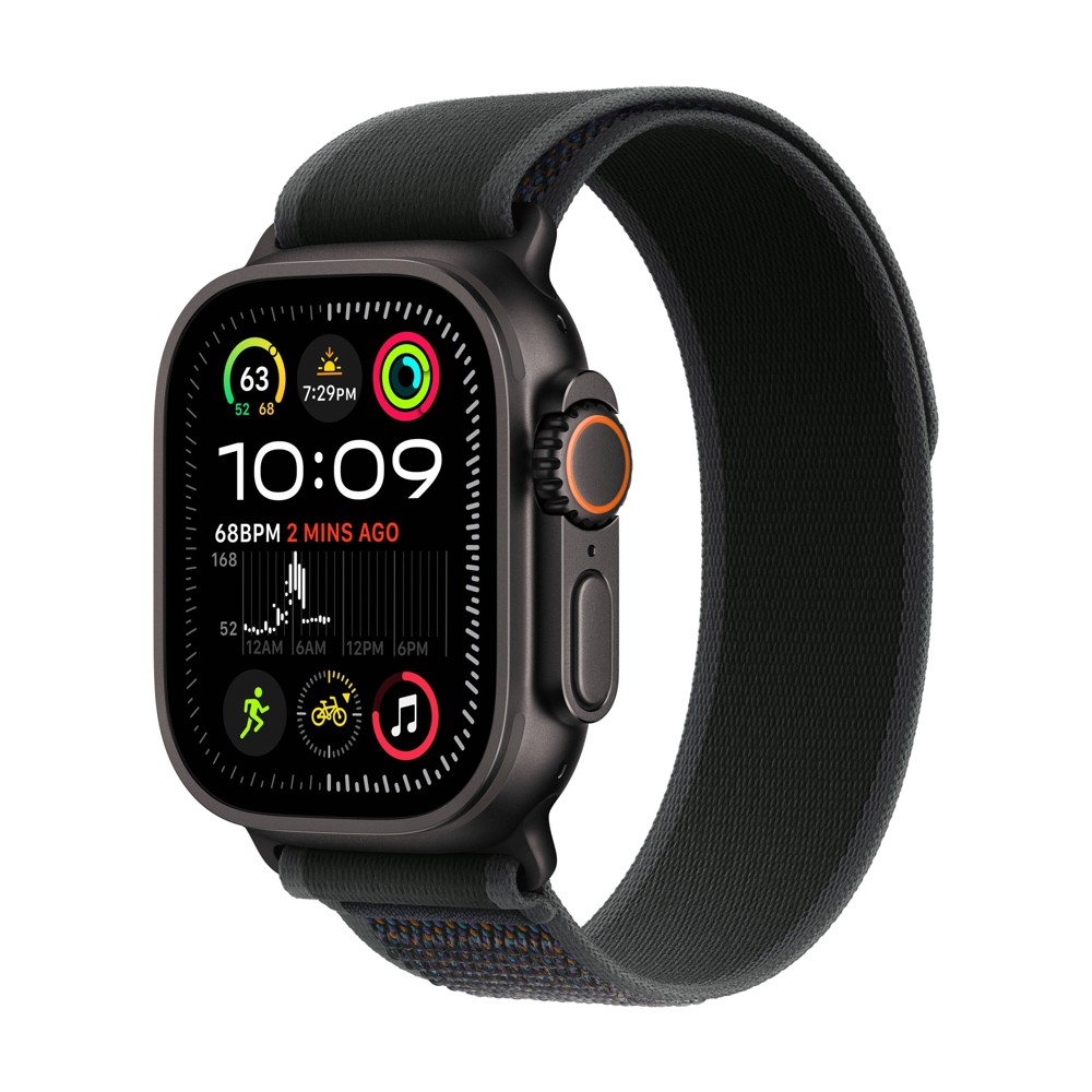 Apple Watch Ultra 2 GPS + Cellular 49mm Black Titanium Case with Black Trail Loop