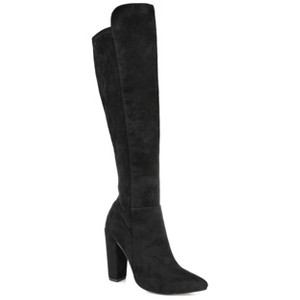 Journee Collection Womens Dominga Block Heel Knee High Boots - 1 of 4