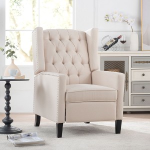 CAVINAS 27.16" Wide Accent Chair, Manual Wing Chair Recliner, Suitable for Living Room, Bedroom - 1 of 4