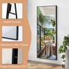 MAYEERTY 57 inch Full Length Mirror Aluminum Alloy Rectangle Tempered Floor Mirror for Indoor Decor Black - 2 of 4