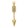 Black Bow Jewelry 14k Yellow Gold Vertical Arrow Pendant - 3 of 4