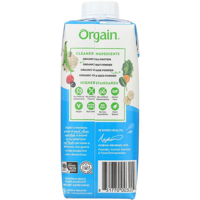 Orgain Organic Vanilla Bean Nutritional Shake - Case of 12/11 oz, 3 of 7