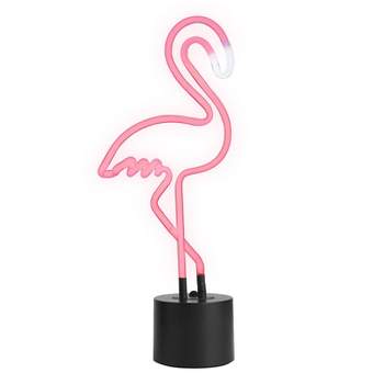 Amped & Co Flamingo Neon Desk Light, Pink