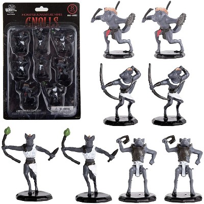 Monster Protectors Painted Fantasy Gnoll Mini Figures for D&D - 1", 8 Pieces