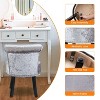 Luxury Velvet Makeup Side Desk Chair Vanity Stool Dressing Table Seat w Backrest - 3 of 4