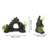 Unique Bargains Aquarium Terrariums Mountain for Fish Tank Landscape Decoration Gray Green 3.74" Height 1pcs - 4 of 4