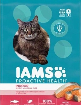 Iams Proactive Health Indoor Weight And Hairball Care Salmon Adult