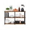 Furinno 3-Tier Double Size Open Bookcase Floor Standing Storage Shelves Display Rack,Light Cherry/Black - 2 of 4