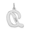 Black Bow Jewelry 14k White Gold, Madison Collection LG Classic Script Initial D Pendant - 3 of 4