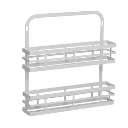 Hone-Can-Do Flat Wire Hanging Spice Rack - White