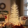 SKRAN 4 FT Aspen Fir Artificial Christmas Tree, Hinged Xmas Tree with 280 Snow Flocked Branch Tips, Holiday Coral Christmas Tree for Home Party Decor - 2 of 4