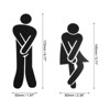 Unique Bargains Self-Adhesive Decor Business Men Women Restroom Sign 3 Set - 2 of 4
