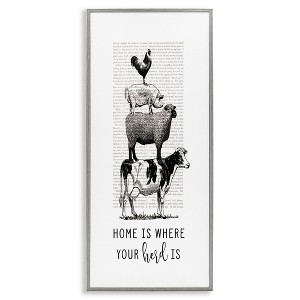 Stupell Industries Where Your Herd Family Animals, 10" x 24" - 1 of 4