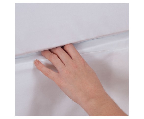 Magic Skirt Wrap-around Ruffled Bed Skirt - White (King)
