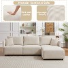 VYNXARIA 106in Multi-Module Combination Style Sofa for Living Room,Bedroom and Other Lounge Spaces, Modern Minimalist Corduroy Combination Sofa,beige - 2 of 4