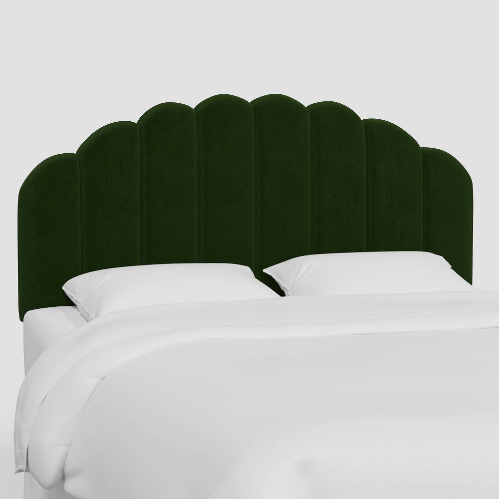 Photos - Bed Frame King Emma Headboard in Luxe Velvet Titan Emerald - Threshold™: Pine Frame,