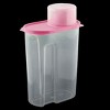 Unique Bargains Plastic Kitchen Cereal Grain Bean Rice Food Storage Container 2.5L Pink Clear 1 Pc - 3 of 4