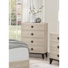 NicBex 4 Drawers Nightstand,Bedside Table with Diamond Shaped Black Metal Handles,Modern Side Table for Bedroom - 4 of 4