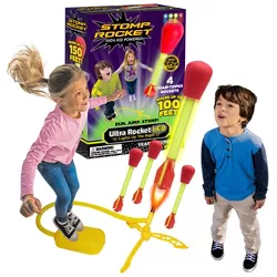 Stomp Rocket Ultra LED High Flying Lightup Foam Tipped Rockets with Launch Pad