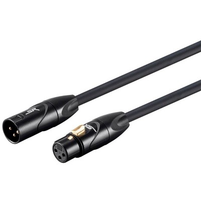 Monoprice XLR Male to XLR Female Cable [Microphone & Interconnect] - 15 Feet - Black | Gold Plated, 16AWG - Stage Right Series