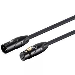 Monoprice XLR Male to XLR Female Cable [Microphone & Interconnect] - 10 Feet | Gold Plated, 16AWG - Stage Right Series