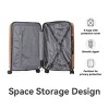 FURNIinspire Bag And Luggage Sets 3 Piece Travel Hard Shell Luggage, Lightweight Rolling Suitcases with Wheels, Brown, 20.67"*11.61"*29.92" - 4 of 4