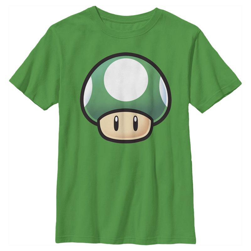 Boy's Nintendo 1-Up Mushroom Portrait T-Shirt, 1 of 4