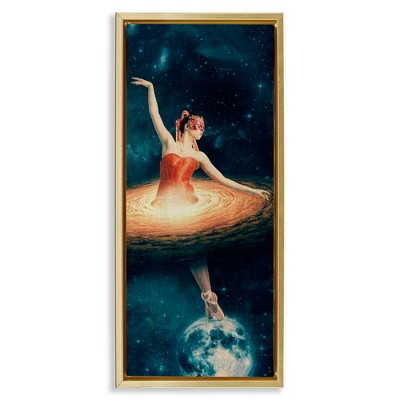 Stupell Industries Dancing Ballerina Surreal Nebula Dress, 15" x 31"